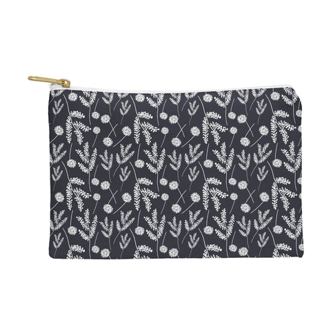 Natalie Baca Clover and Dandelion Navy Pouch