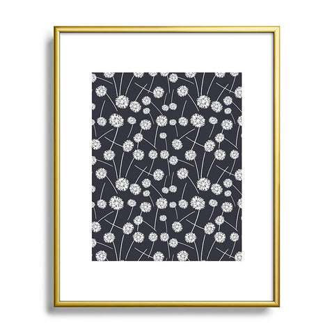 Natalie Baca Dandelion Navy Metal Framed Art Print