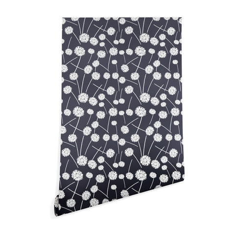 Natalie Baca Dandelion Navy Wallpaper