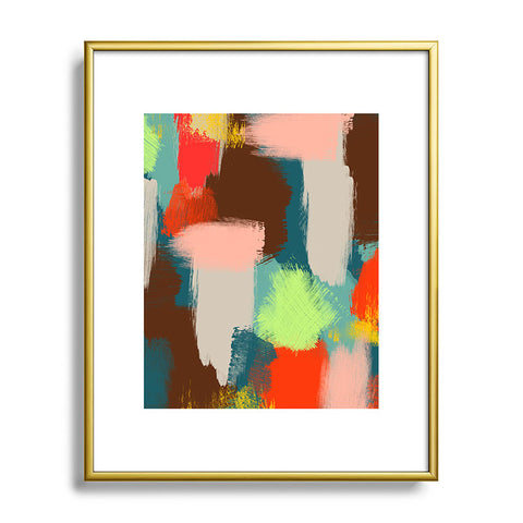 Natalie Baca Electric Desert Metal Framed Art Print