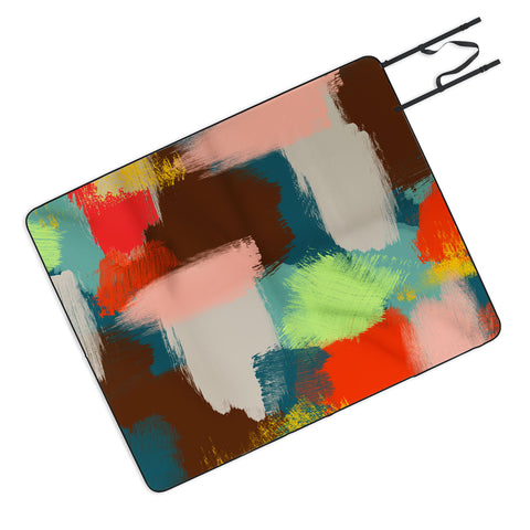 Natalie Baca Electric Desert Picnic Blanket