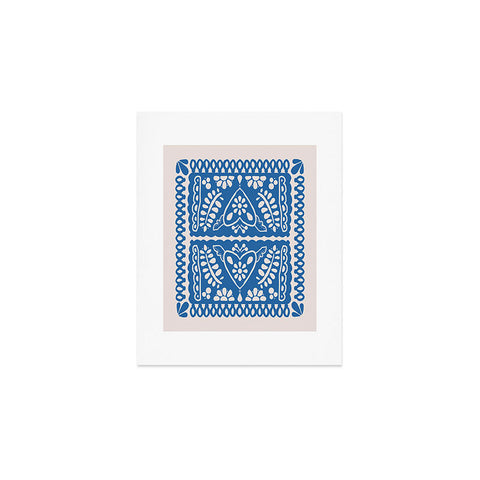 Natalie Baca Fiesta de Corazon in Blue Art Print