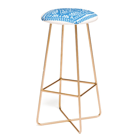 Natalie Baca Fiesta de Corazon in Blue Bar Stool
