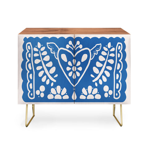 Natalie Baca Fiesta de Corazon in Blue Credenza