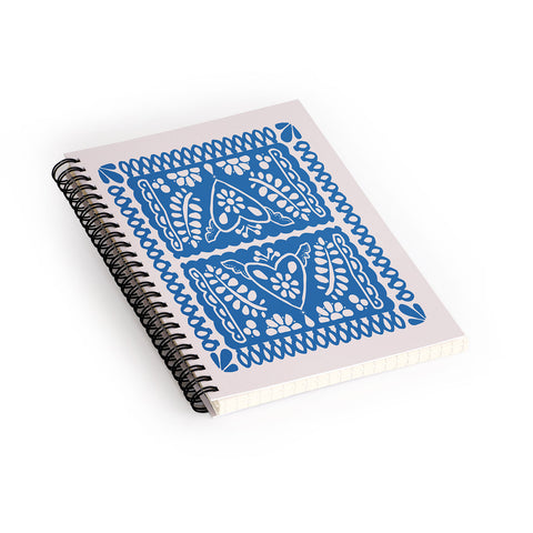 Natalie Baca Fiesta de Corazon in Blue Spiral Notebook
