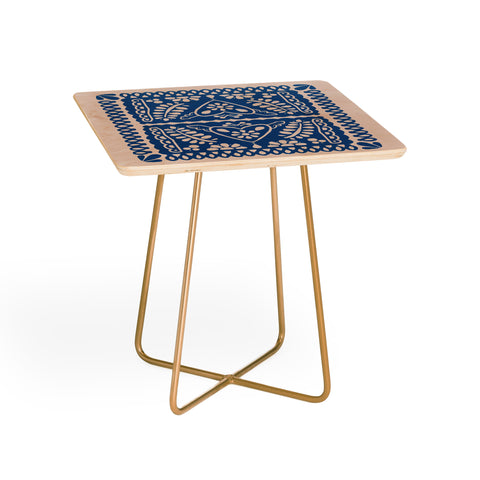 Natalie Baca Fiesta de Corazon in Blue Side Table