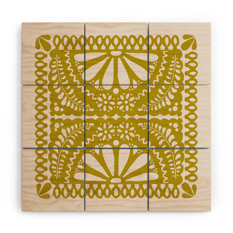 Natalie Baca Fiesta De Flores In Olive Wood Wall Mural