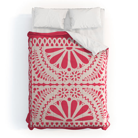 Natalie Baca Fiesta De Flores in Pink Comforter