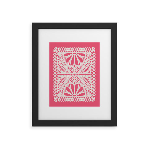 Natalie Baca Fiesta De Flores in Pink Framed Art Print