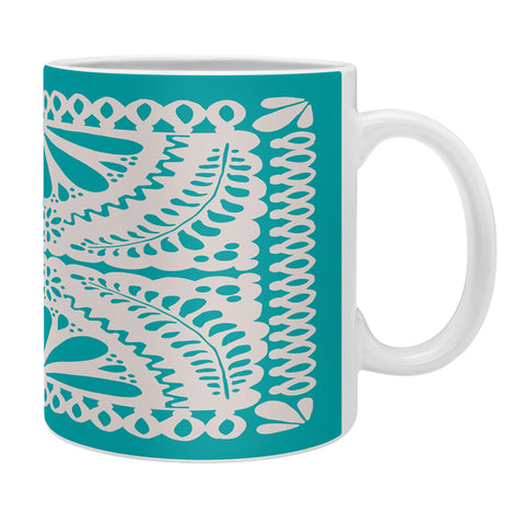 Natalie Baca Fiesta De Flores in Turquoise Coffee Mug