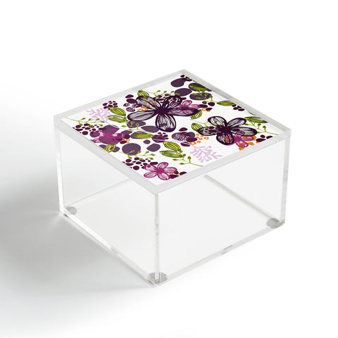 Natalie Baca Floral In Plum Acrylic Box