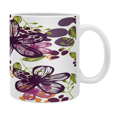 Natalie Baca Floral In Plum Coffee Mug