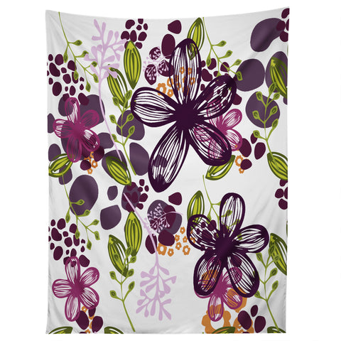 Natalie Baca Floral In Plum Tapestry