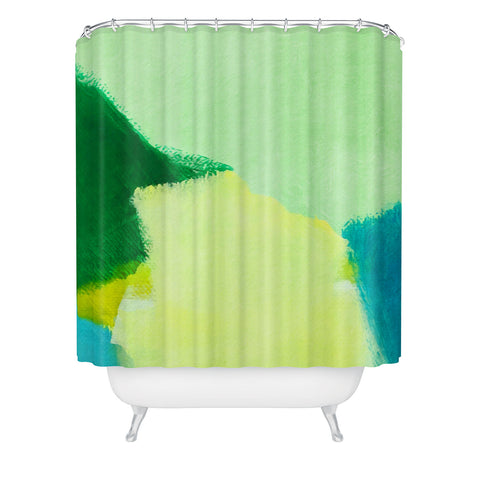Natalie Baca Green Light Shower Curtain