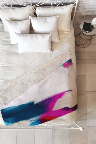 Natalie Baca Hillside Fleece Throw Blanket