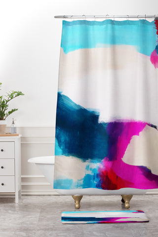 Natalie Baca Hillside Shower Curtain And Mat