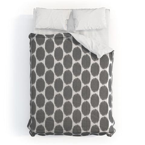Natalie Baca Ikat Ovals Gray Comforter