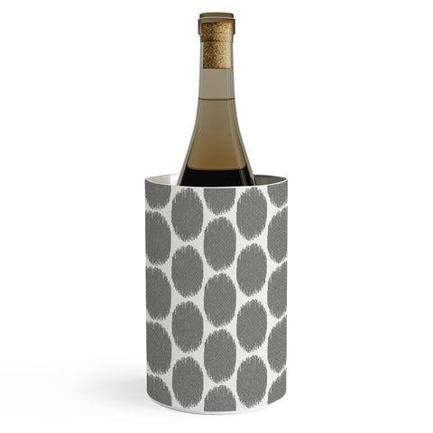 Natalie Baca Ikat Ovals Gray Wine Chiller