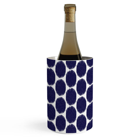Natalie Baca Ikat Ovals Navy Wine Chiller