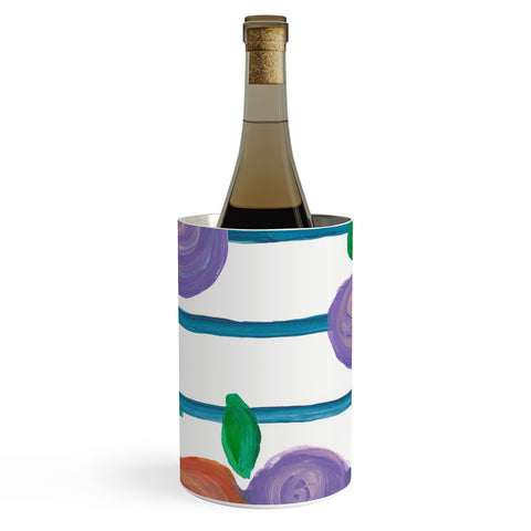 Natalie Baca Indigo Stripes and Blooms Wine Chiller