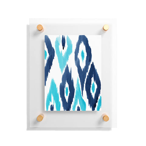 Natalie Baca Malibu Blue Ikat Floating Acrylic Print