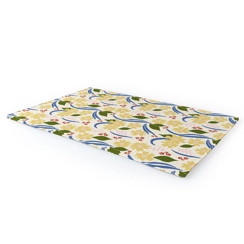 Natalie Baca March Flowers Yellow Area Rug