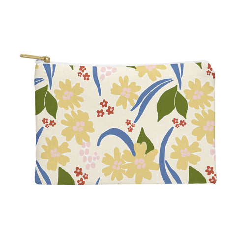 Natalie Baca March Flowers Yellow Pouch