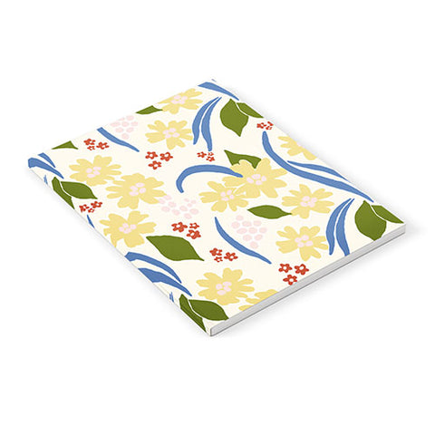 Natalie Baca March Flowers Yellow Notebook