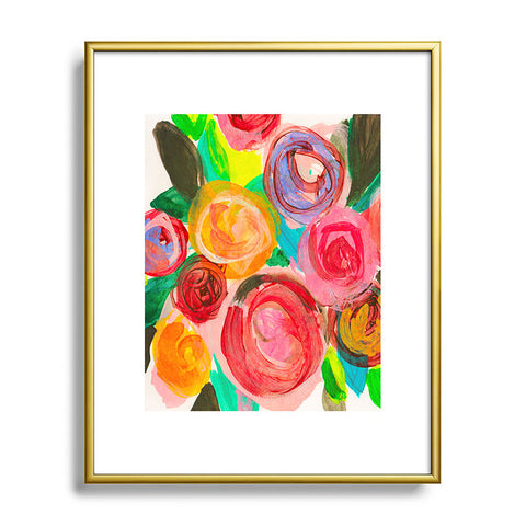 Natalie Baca Meadow Blooms Metal Framed Art Print