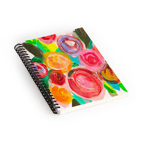 Natalie Baca Meadow Blooms Spiral Notebook