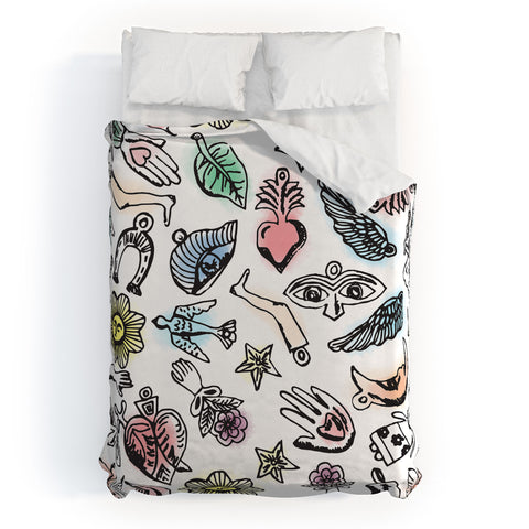 Natalie Baca Milagros Duvet Cover