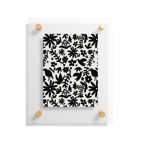 Natalie Baca Otomi Party Black Floating Acrylic Print