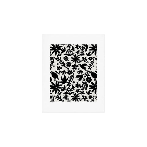Natalie Baca Otomi Party Black Art Print