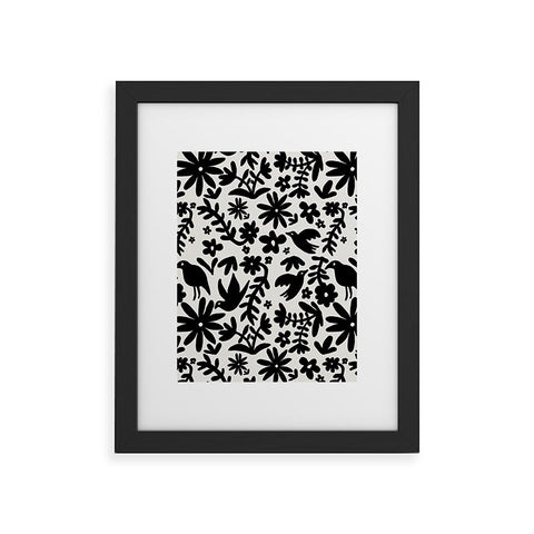 Natalie Baca Otomi Party Black Framed Art Print