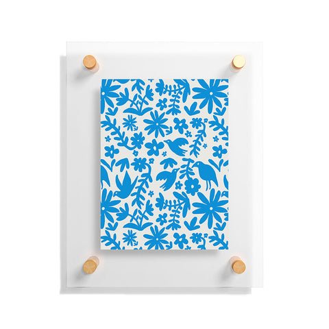 Natalie Baca Otomi Party Blue Floating Acrylic Print