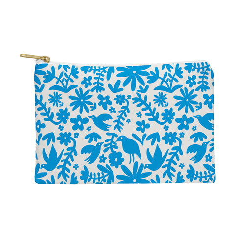Natalie Baca Otomi Party Blue Pouch