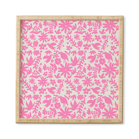 Natalie Baca Otomi Party Pink Framed Wall Art