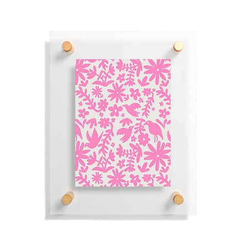 Natalie Baca Otomi Party Pink Floating Acrylic Print