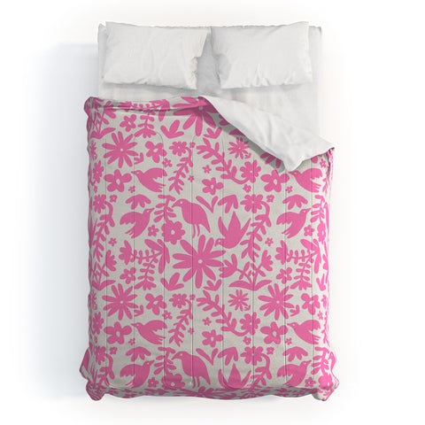 Natalie Baca Otomi Party Pink Comforter
