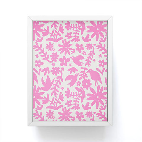 Natalie Baca Otomi Party Pink Framed Mini Art Print