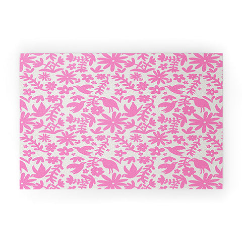 Natalie Baca Otomi Party Pink Welcome Mat