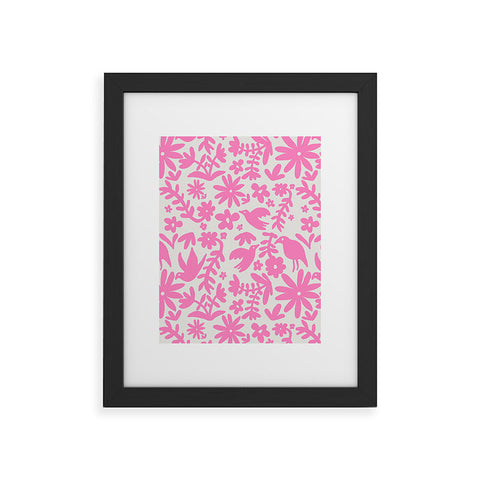 Natalie Baca Otomi Party Pink Framed Art Print