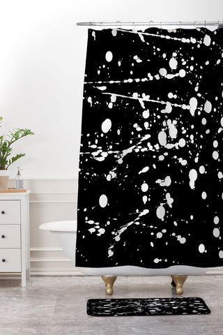 Natalie Baca Paint Play Four Shower Curtain And Mat
