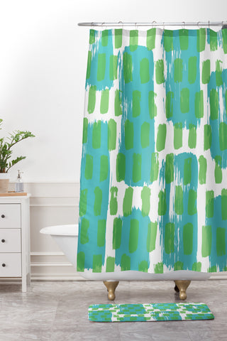 Natalie Baca Paint Play One Shower Curtain And Mat