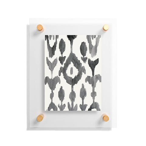 Natalie Baca Painterly Flower Ikat Floating Acrylic Print