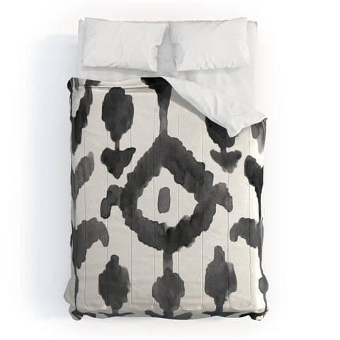 Natalie Baca Painterly Flower Ikat Comforter