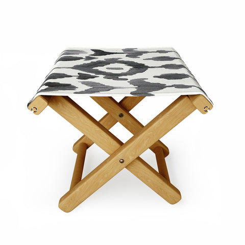 Natalie Baca Painterly Flower Ikat Folding Stool