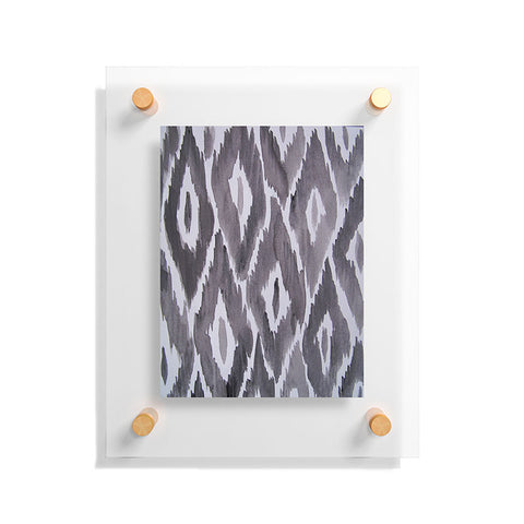 Natalie Baca Painterly Ikat in Black Floating Acrylic Print