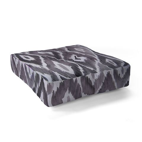 Natalie Baca Painterly Ikat in Black Floor Pillow Square