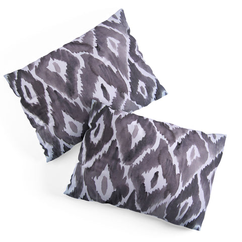 Natalie Baca Painterly Ikat in Black Pillow Shams